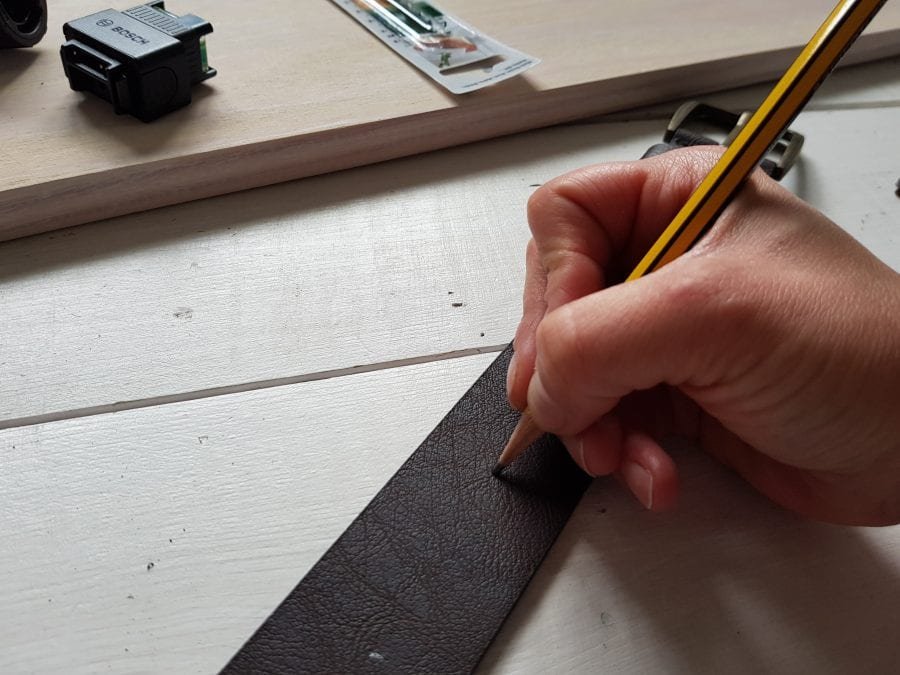 diy leather strap shelves